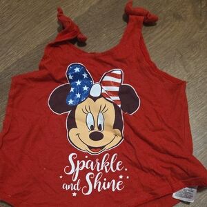 Disney Red Minnie Mouse Kids Tank Top 2t